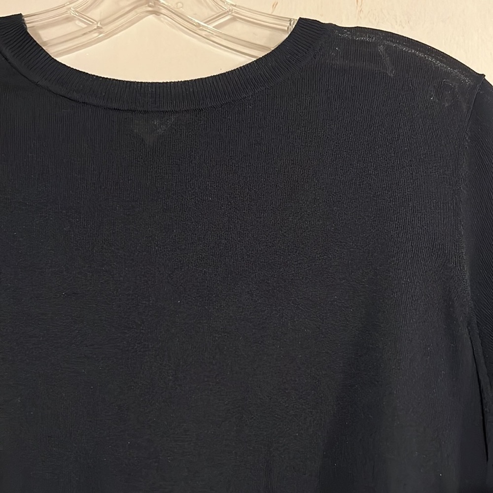 Club Monaco darkest navy asymmetrical top - Picture 2 of 9
